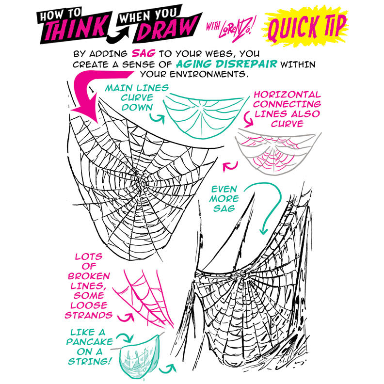 Webhead Drawing How to THINK when you draw WEBS QUICK TIP 2! by EtheringtonBrothers on ...