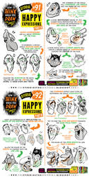 How to THINK when you draw HAPPY EXPRESSIONS!