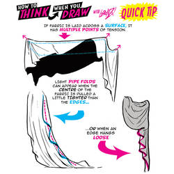 How to THINK when you draw FABRIC QUICK TIP!