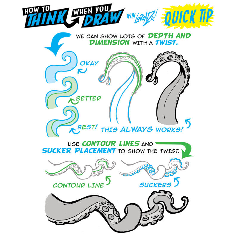 How to THINK when you draw TENTACLES QUICK TIP! by EtheringtonBrothers How to THINK when you draw TENTACLES QUICK TIP! by EtheringtonBrothers