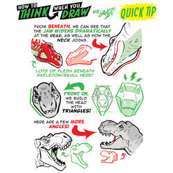 How to THINK when you draw T-REX QUICK TIP!