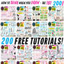 LINKS to 200 FREE TUTORIALS!