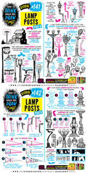 How to THINK when you draw LAMP POSTS tutorial!