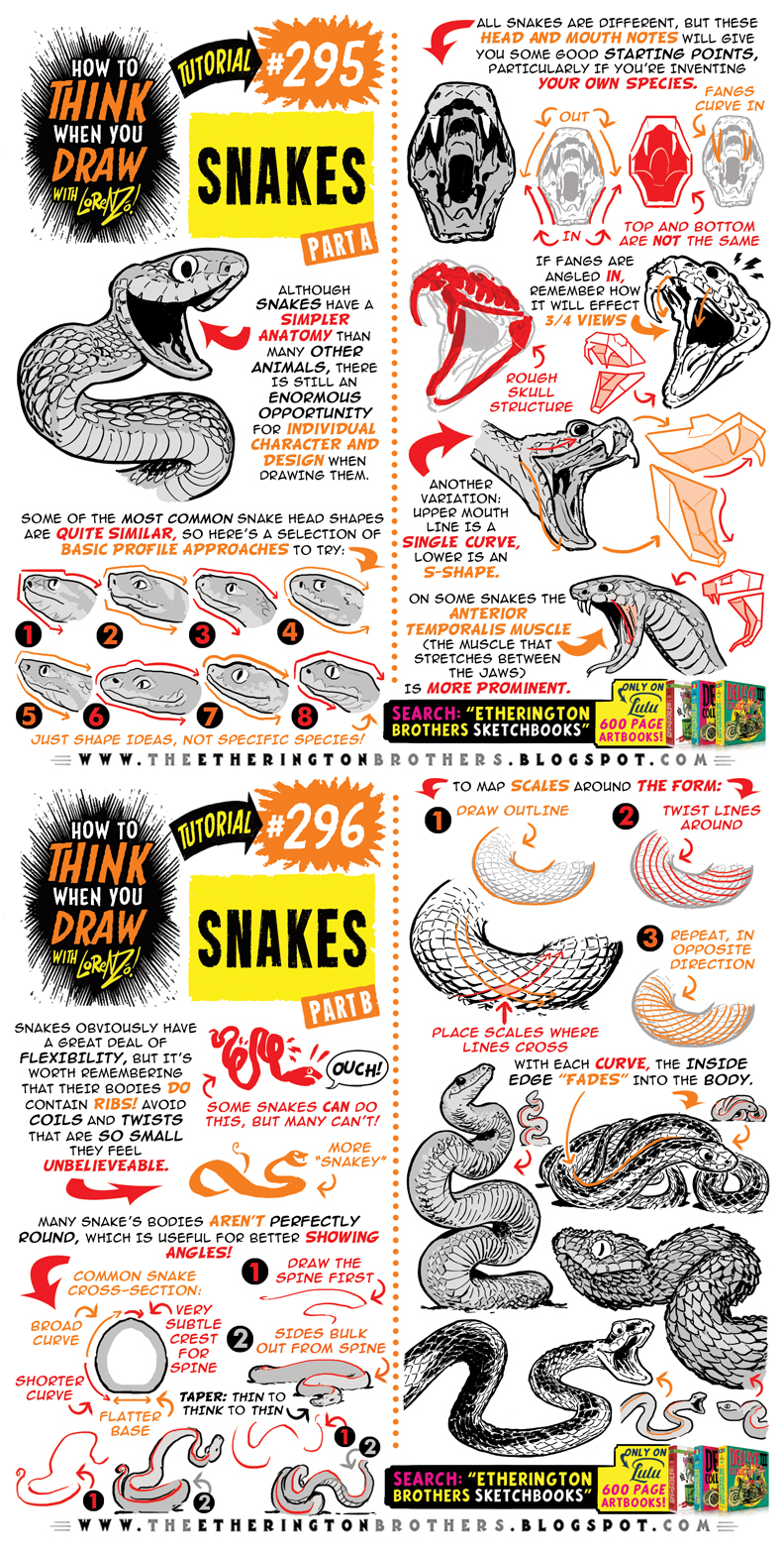 How to THINK when you draw SNAKES tutorial