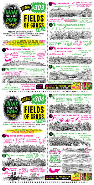 How to THINK when you draw FIELDS OF GRASS!