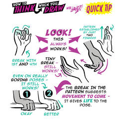 How to THINK when you draw HANDS QUICK TIP!