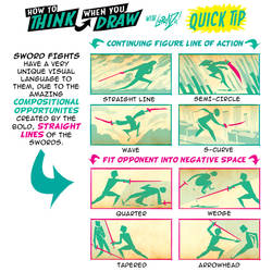 How to THINK when you draw SWORD FIGHTS QUICK TIP!