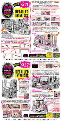 How to THINK when you draw DETAILED INTERIORS!