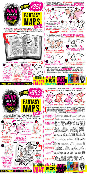 How to THINK when you draw FANTASY MAPS tutorial!