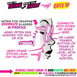 How to THINK when you draw GLASSES QUICK TIP!