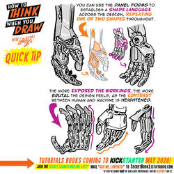 How to THINK when you draw ROBOT HANDS QUICK TIP!