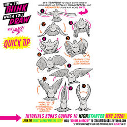 How to THINK when you draw BIRD WINGS QUICK TIP!