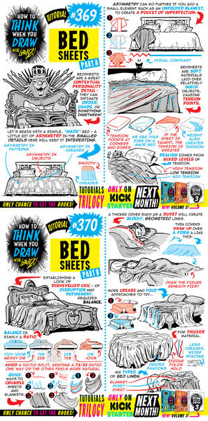 How to THINK when you draw BED SHEETS tutorial!