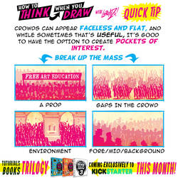 How to THINK when you draw CROWDS QUICK TIP!