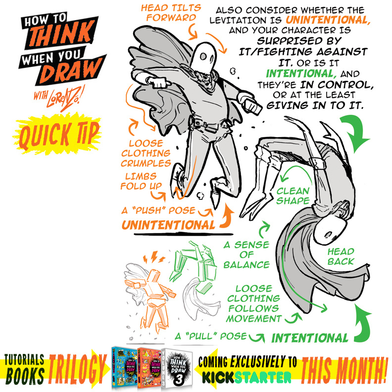 How to THINK when you draw FLOATING CHARACTERS TIP by ...