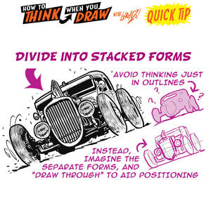 How to THINK when you draw STACKED FORMS QUICK TIP