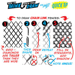 How to THINK when you draw CHAIN LINK FENCES TIP!