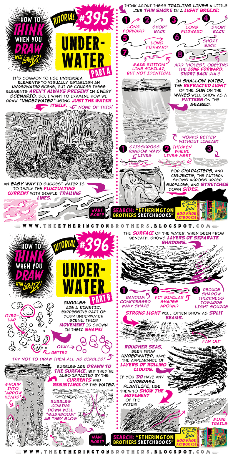 How to THINK when you draw UNDERWATER tutorial! by