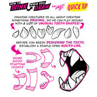 How to THINK when you draw MONSTER TEETH QUICK TIP