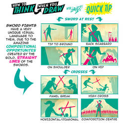 How to THINK when you draw SWORD FIGHTS QUICK TIP!