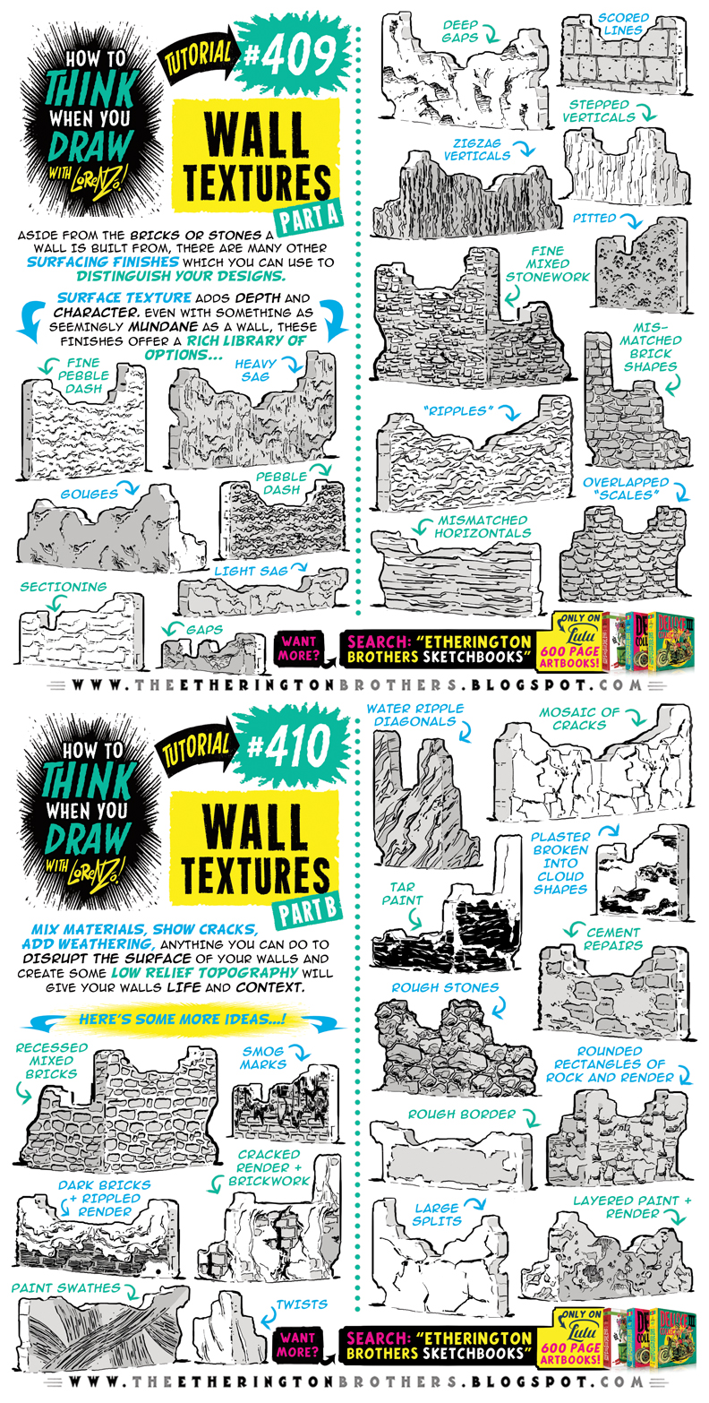 How To Think When You Draw Wall Textures Tutorial By Etheringtonbrothers On Deviantart