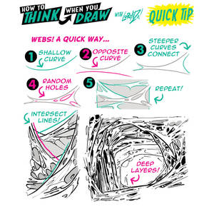 How to THINK when you draw COBWEBS QUICK TIP!