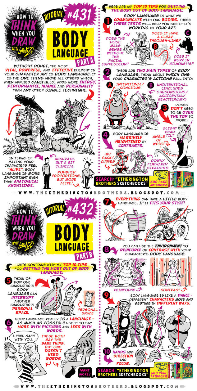How to THINK when you draw BODY LANGUAGE tutorial! by ...