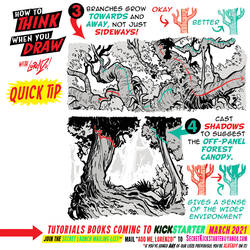 How to THINK when you draw FORESTS QUICK TIP!