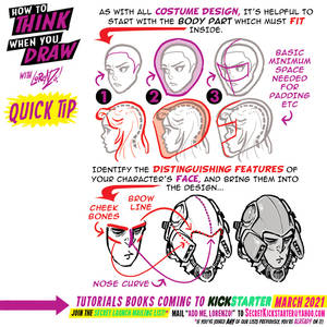 How to THINK WHEN YOU DRAW HELMETS QUICK TIP!