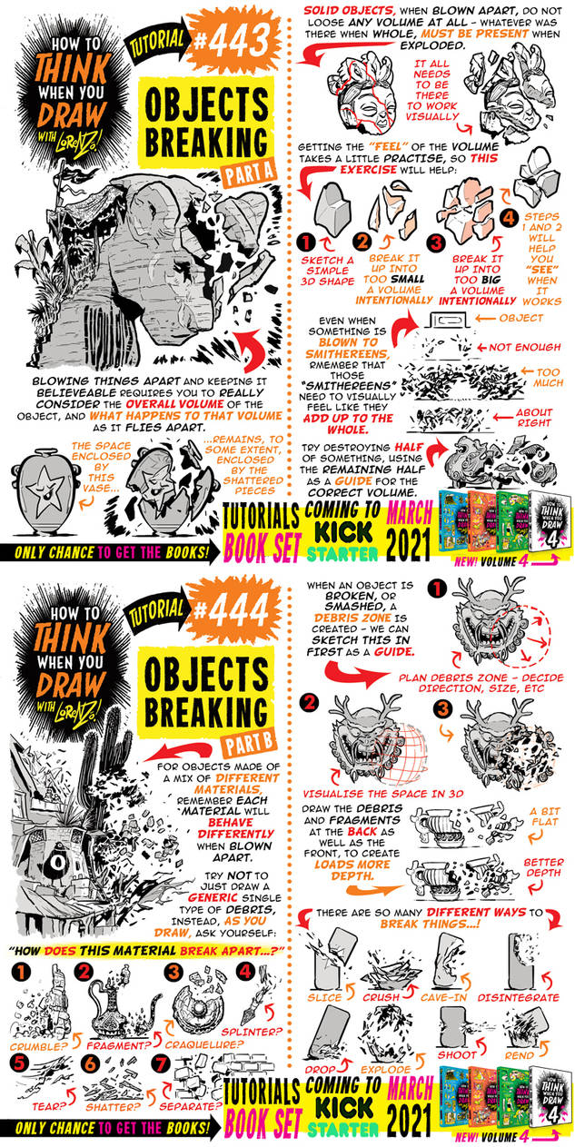 How to draw BREAKING OBJECTS for #LEARNUARY day 5! by ...