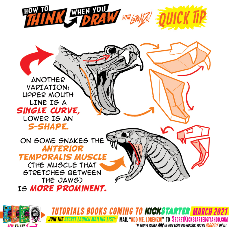 Snake Rearing Drawing How to draw SNAKES for #LEARNUARY day EIGHT! by EtheringtonBrothers on ...