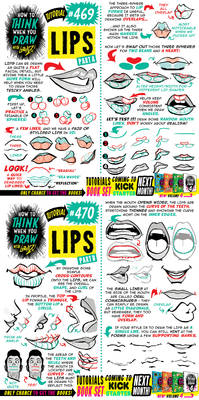 How to THINK when you draw LIPS tutorial!