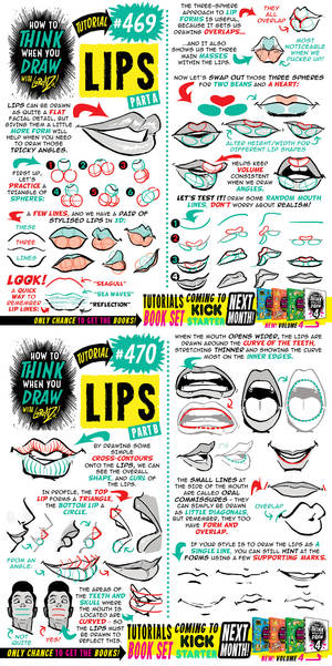 How to THINK when you draw LIPS tutorial!