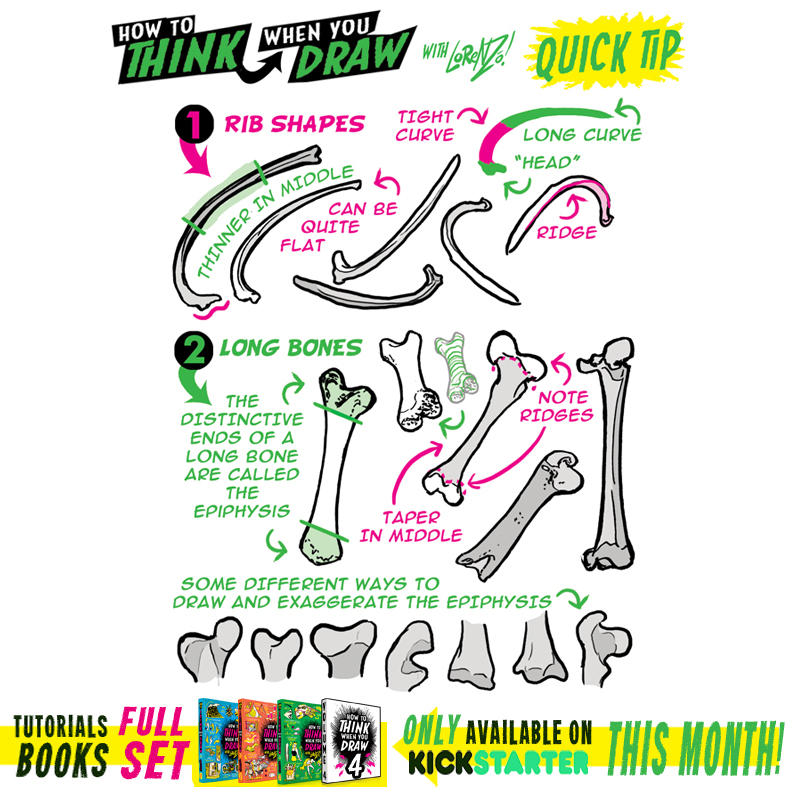 How to THINK when you draw BONES QUICK TIP! by EtheringtonBrothers on ...