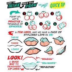 How to THINK when you draw LIPS QUICK TIP!