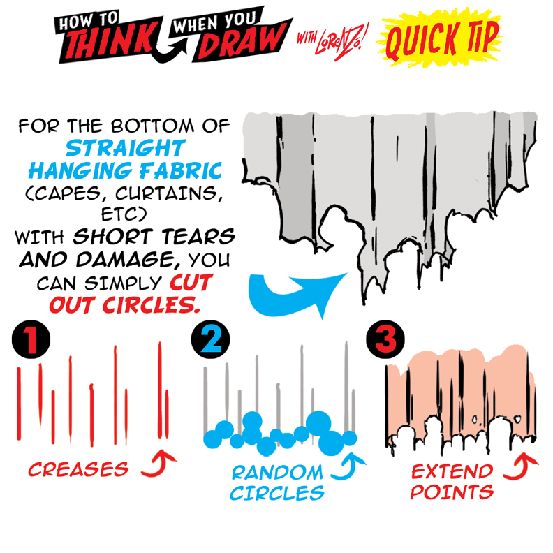 Ragged Robe Drawing Reference How to THINK when you draw RAGGED FABRIC TIP! by EtheringtonBrothers on ...