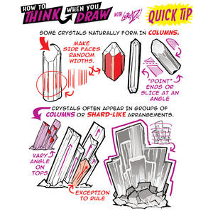 How to THINK when you draw CRYSTALS QUICK TIP!