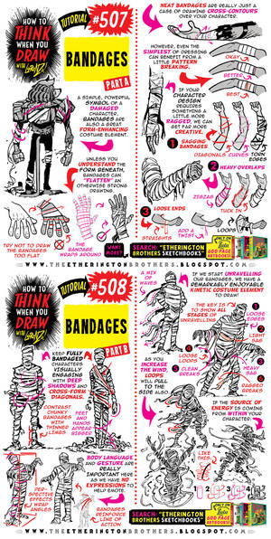 How to THINK when you draw BANDAGES tutorial!