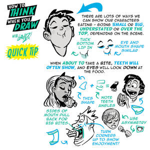 How to THINK when you draw EATING QUICK TIP!