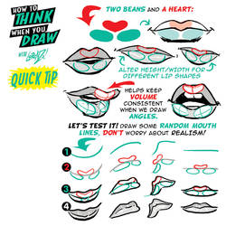 How to THINK when you draw LIPS QUICK TIP!