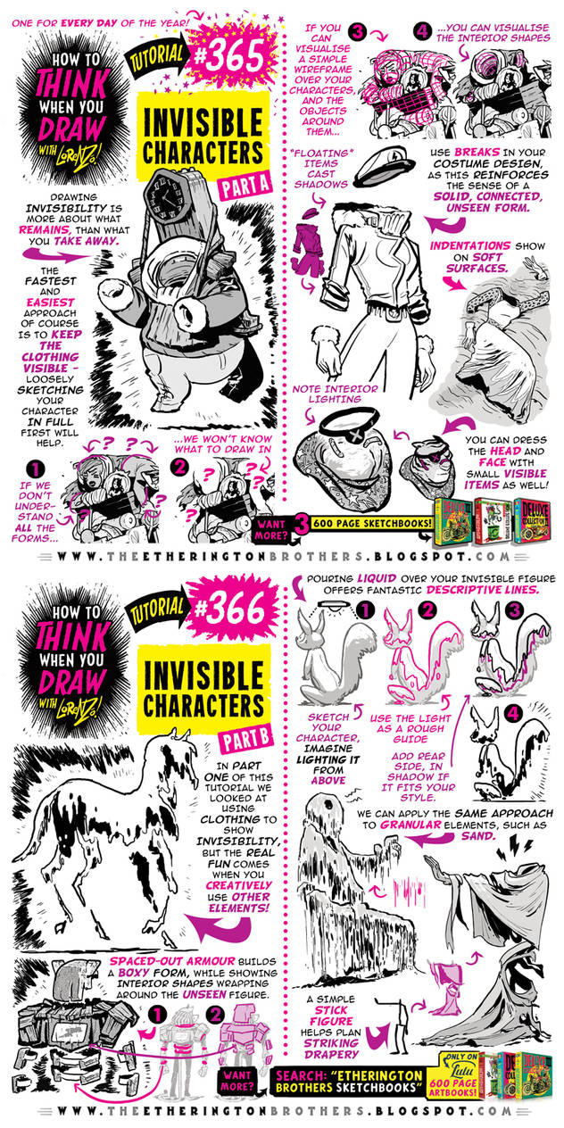 Someone Going Invisable Drawing How to THINK when you draw INVISIBLE CHARACTERS! by EtheringtonBrothers ...