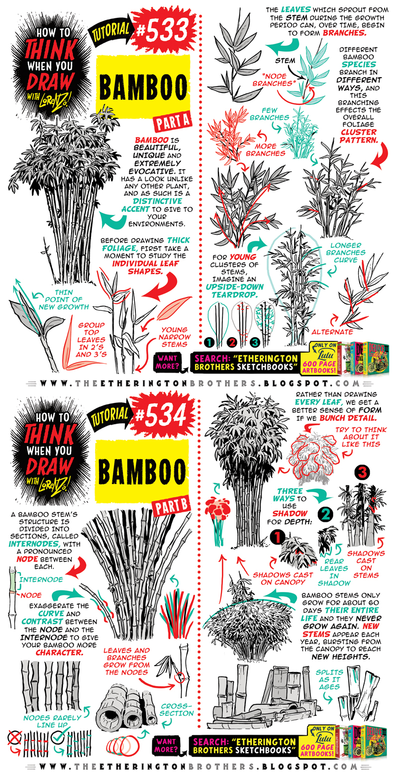 Bamboo Roots Draw BRAND NEW TUTORIAL! How to draw BAMBOO! by EtheringtonBrothers on ...