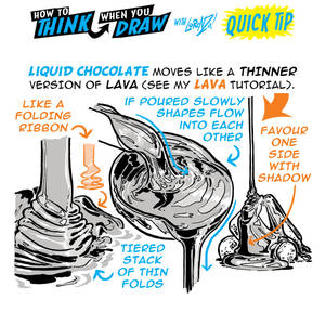 How to THINK when you draw LIQUID CHOCOLATE TIP!