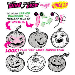 How to THINK when you draw PUMPKINS QUICK TIP!