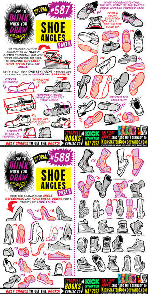 How to THINK when you draw SHOE ANGLES tutorial!
