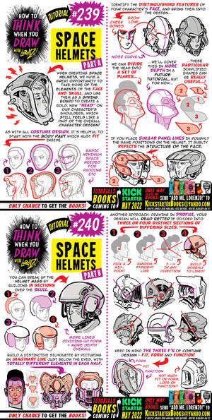 How to THINK when you draw SPACE HELMETS tutorial!