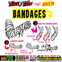 How to THINK when you draw BANDAGES QUICK TIP!