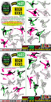 How to THINK when you draw HIGH KICKS tutorial!