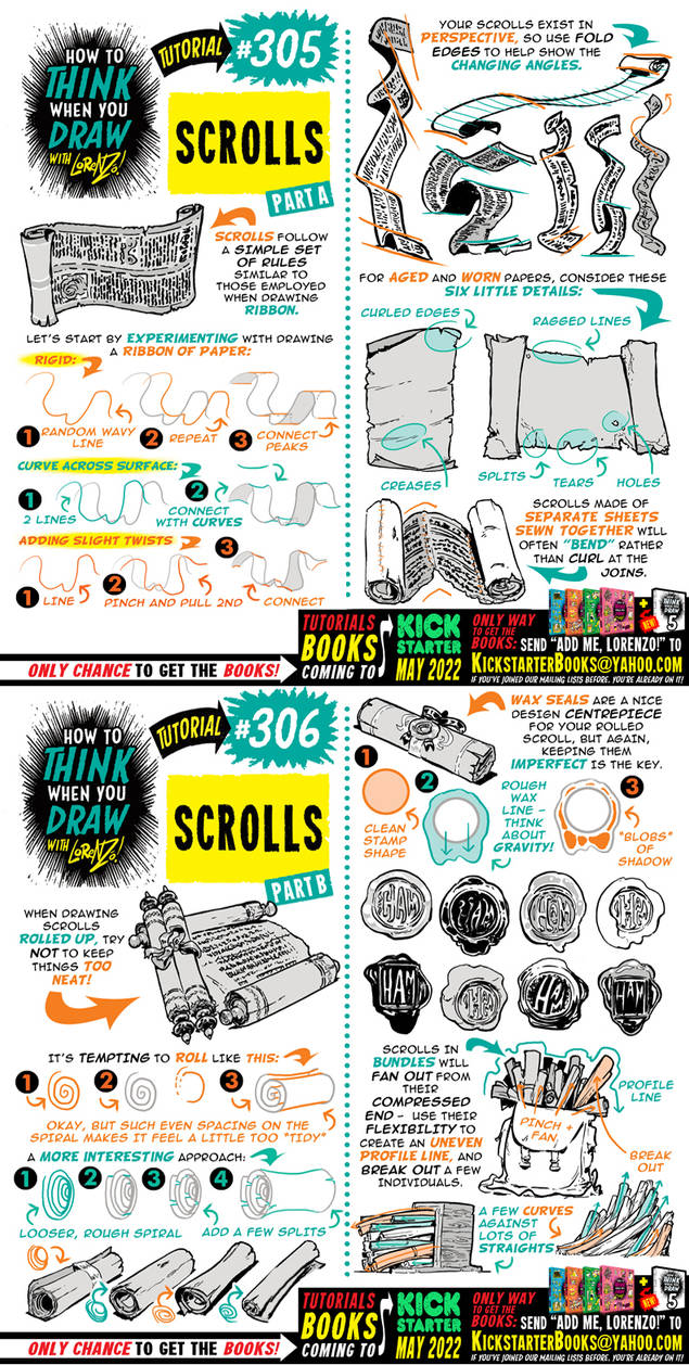 How to THINK when you draw SCROLLS tutorial! by EtheringtonBrothers on ...