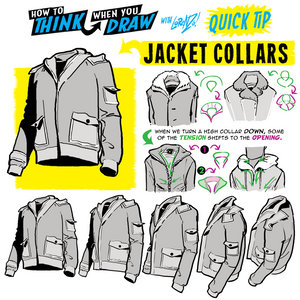 How to THINK when you draw JACKET COLLARS tip!